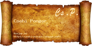 Csehi Pongor névjegykártya